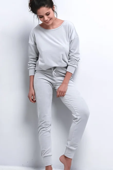 Dámské pyžamo Silver dres - teplé - Šedá