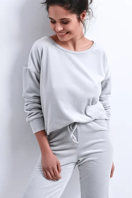 Dámské pyžamo Silver dres - teplé - Šedá