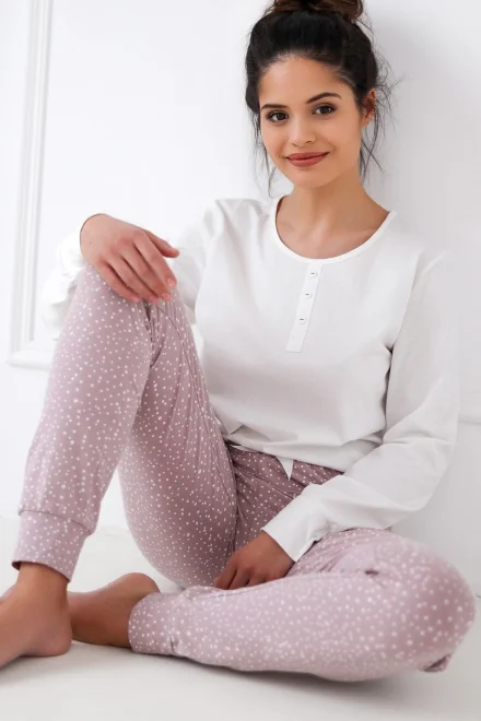 Dámské pyžamo Ellen - Růžovo-bílá