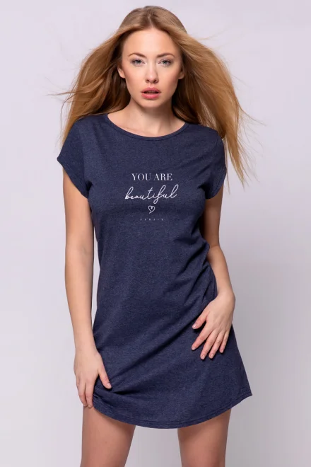 Noční košilka Beautiful Dark blue - Tmavě modrá