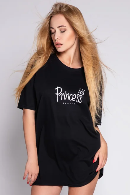 Noční košilka Princess S - Černá
