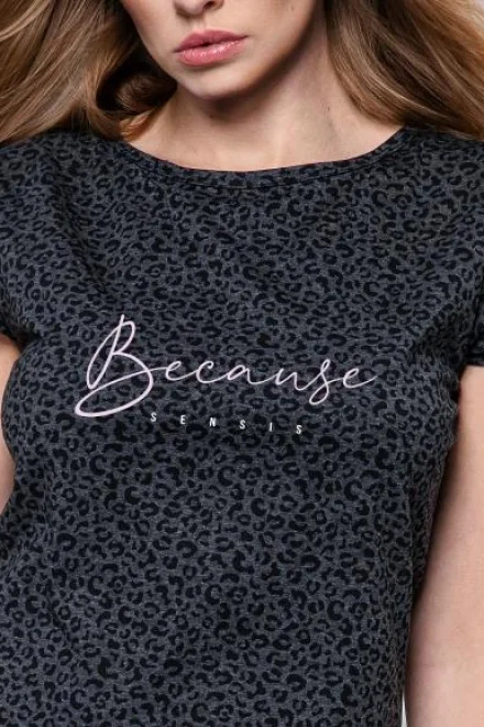 Noční košilka Because Nightdress Grafit - Tmavě šedá