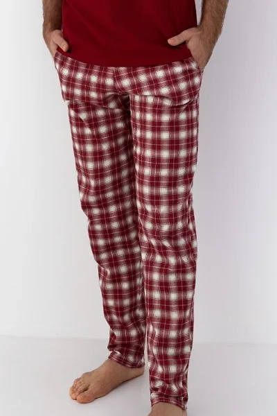 Pánské pyžamo Matthew - bavlna - Bordó