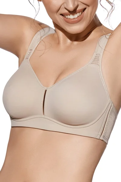 Nevyztužená podprsenka Elvira - minimizer bez kostice - Světle hnědá