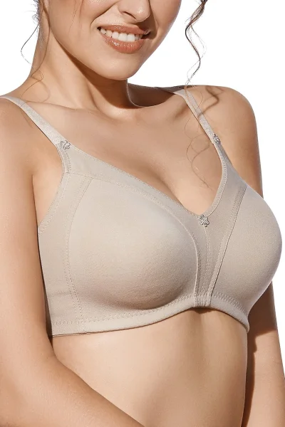 Nevyztužená podprsenka Blanca - bez kostice - Světle hnědá