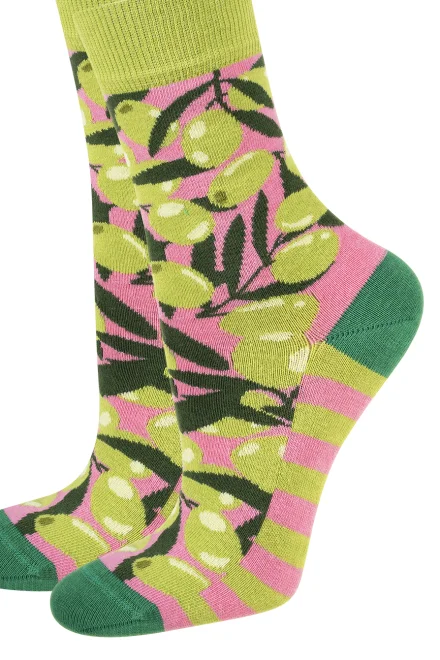 Unisex ponožky Olivy v plechovce - Zelená
