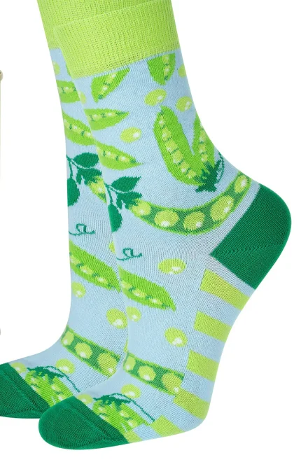 Unisex ponožky Green Peas - světlé - Zelená