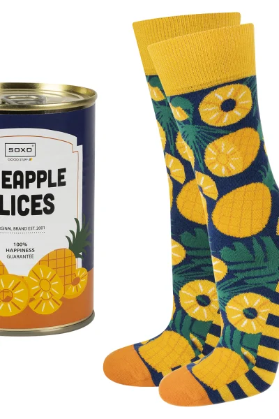 Unisex ponožky Ananas - Žlutá