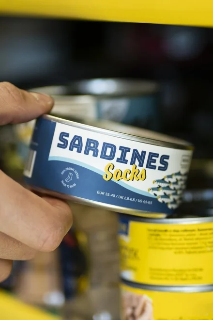 Unisex ponožky Sardines - Světle modrá