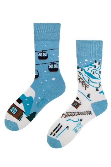 Unisex ponožky Ski slope - Barevná