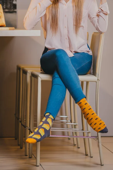 Unisex ponožky s myšmi a sýrem