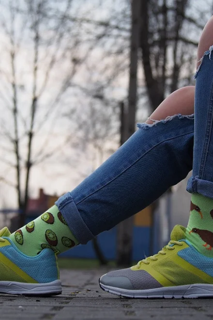 Unisex ponožky s kiwi - Barevná