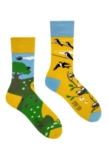 Unisex ponožky s vlaštovkami - Barevná