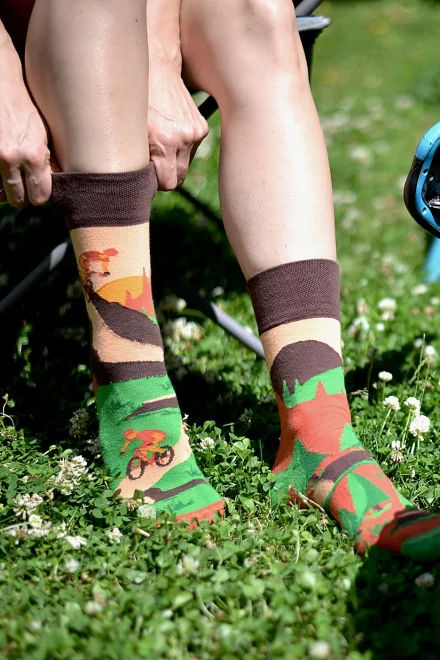 Unisex ponožky s bicykly - Barevná