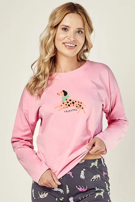 Dámské pyžamo 2986 Ruby - bavlna - Růžová