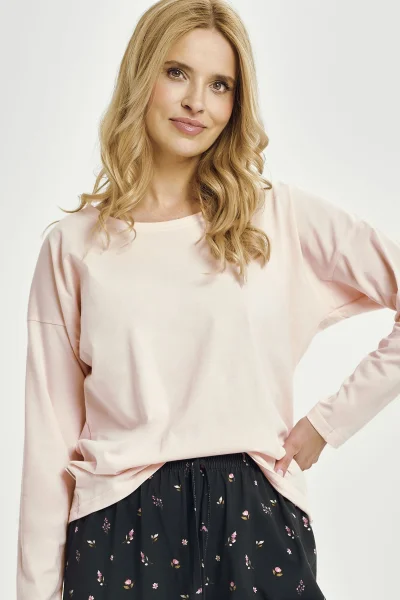 Dámské pyžamo Irene - bavlna - Růžovo-šedá