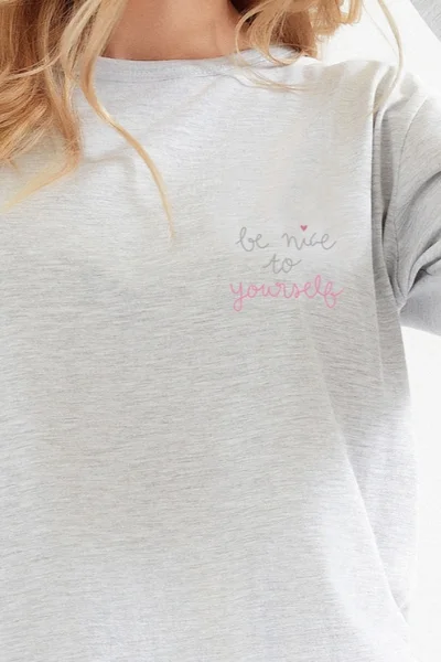 Dámské pyžamo Madlen - Šedo-ružová