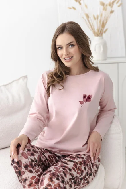 Dámské pyžamo 3625 Ardenia - 7/8 kalhoty - Starorůžová