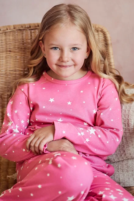 Dívčí pyžamo Erika - bavlna - Růžová