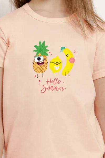 Dívčí pyžamo Sweety - bavlna - Světle oranžová
