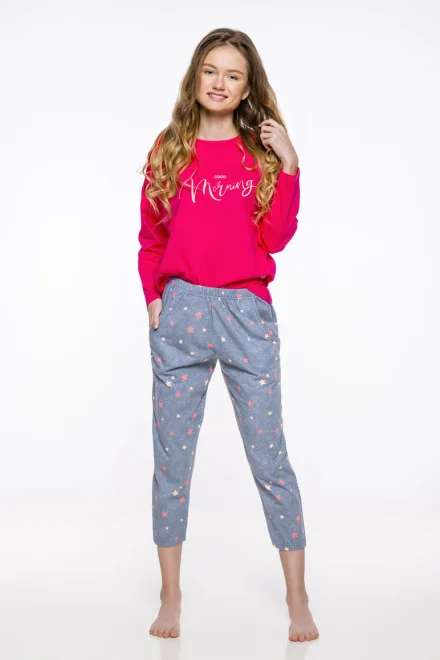 Dívčí pyžamo 2333 Molly - Tmavě růžová
