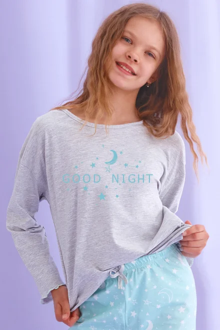 Dívčí pyžamo 2649 Livia - Šedá