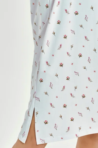 Noční košile Elodie - bavlna - Bílo-růžová