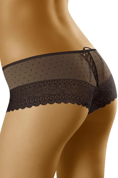 Francouzské kalhotky Mila - Černá